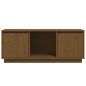 vidaXL Mueble para TV madera maciza de pino marrón miel 110,5x35x44 cm
