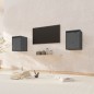 vidaXL Armario de pared 2 uds madera maciza de pino gris 30x30x40 cm
