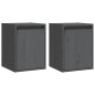 vidaXL Armario de pared 2 uds madera maciza de pino gris 30x30x40 cm