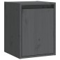 vidaXL Armario de pared 2 uds madera maciza de pino gris 30x30x40 cm