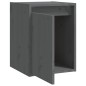 vidaXL Armario de pared 2 uds madera maciza de pino gris 30x30x40 cm