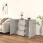 vidaXL Aparador de madera contrachapada gris hormigón 91x29,5x65 cm vidaXL Aparador de madera contrachapada gris hormigón 91x29,5x65 cm