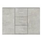 vidaXL Aparador de madera contrachapada gris hormigón 91x29,5x65 cm vidaXL Aparador de madera contrachapada gris hormigón 91x29,5x65 cm