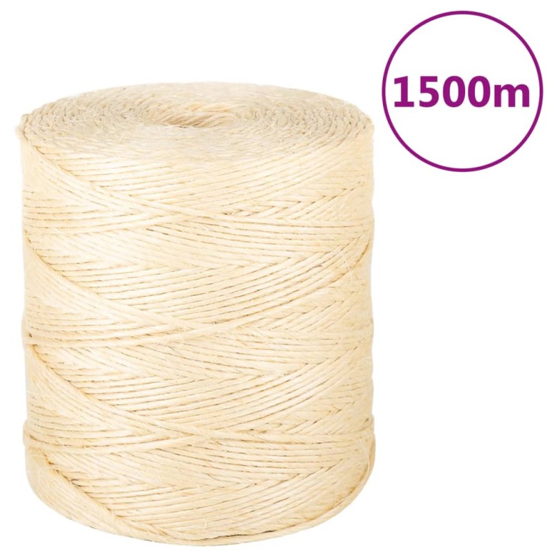 vidaXL Cuerda 100% sisal 2 mm 1500 m vidaXL Cuerda 100% sisal 2 mm 1500 m