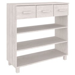 vidaXL Mesa consola HAMAR madera maciza de pino blanco 90x35x90 cm