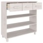 vidaXL Mesa consola HAMAR madera maciza de pino blanco 90x35x90 cm vidaXL Mesa consola HAMAR madera maciza de pino blanco 90x35x90 cm