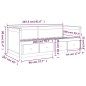 vidaXL Sofá cama de madera maciza de pino blanco 100x200 cm vidaXL Sofá cama de madera maciza de pino blanco 100x200 cm