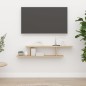 vidaXL Estante de pared para TV contrachapado roble Sonoma 125x18x23cm vidaXL Estante de pared para TV contrachapado roble Sonoma 125x18x23cm