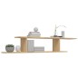vidaXL Estante de pared para TV contrachapado roble Sonoma 125x18x23cm vidaXL Estante de pared para TV contrachapado roble Sonoma 125x18x23cm