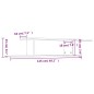 vidaXL Estante de pared para TV contrachapado roble Sonoma 125x18x23cm vidaXL Estante de pared para TV contrachapado roble Sonoma 125x18x23cm