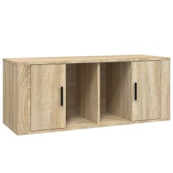 vidaXL Mueble para TV madera contrachapada color roble 100x35x40 cm