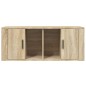vidaXL Mueble para TV madera contrachapada color roble 100x35x40 cm