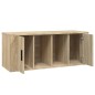 vidaXL Mueble para TV madera contrachapada color roble 100x35x40 cm