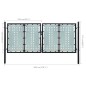 vidaXL Puerta de valla de jardín negra 300x175 cm vidaXL Puerta de valla de jardín negra 300x175 cm