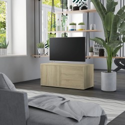 vidaXL Mueble para TV madera contrachapada color roble 80x34x36 cm