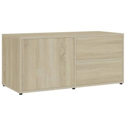 vidaXL Mueble para TV madera contrachapada color roble 80x34x36 cm