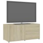 vidaXL Mueble para TV madera contrachapada color roble 80x34x36 cm
