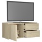 vidaXL Mueble para TV madera contrachapada color roble 80x34x36 cm