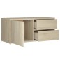 vidaXL Mueble para TV madera contrachapada color roble 80x34x36 cm