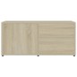 vidaXL Mueble para TV madera contrachapada color roble 80x34x36 cm