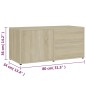 vidaXL Mueble para TV madera contrachapada color roble 80x34x36 cm