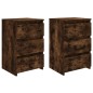 vidaXL Mesita de noche 2 uds contrachapado roble ahumado 40x35x62,5cm