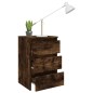 vidaXL Mesita de noche 2 uds contrachapado roble ahumado 40x35x62,5cm