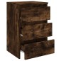 vidaXL Mesita de noche 2 uds contrachapado roble ahumado 40x35x62,5cm