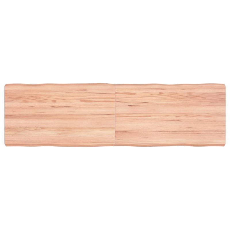 vidaXL Tablero mesa madera tratada borde natural marrón 140x40x(2-6)cm vidaXL Tablero mesa madera tratada borde natural marrón 140x40x(2-6)cm