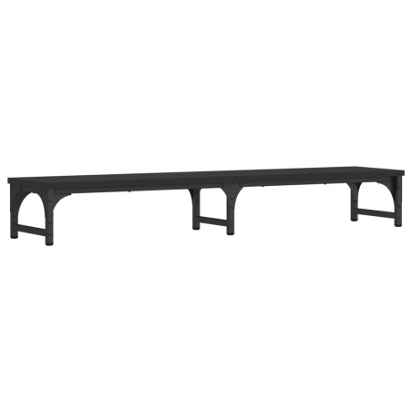 vidaXL Soporte de pantalla madera de ingeniería negro 105x23x15,5 cm