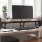 vidaXL Soporte pantalla madera ingeniería roble ahumado 105x23x15,5 cm vidaXL Soporte pantalla madera ingeniería roble ahumado 105x23x15,5 cm