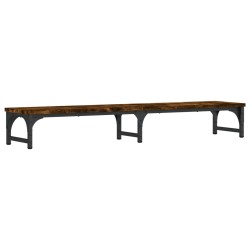 vidaXL Soporte pantalla madera ingeniería roble ahumado 105x23x15,5 cm