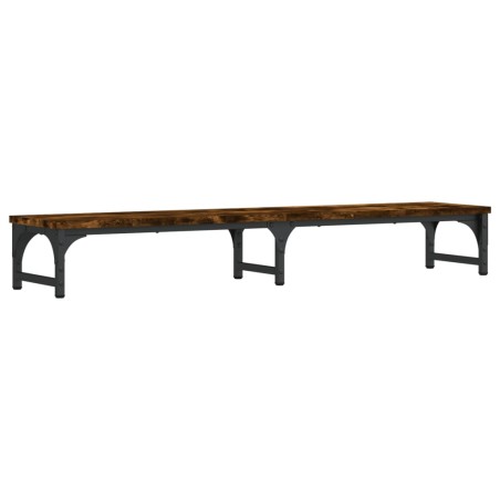 vidaXL Soporte pantalla madera ingeniería roble ahumado 105x23x15,5 cm