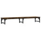 vidaXL Soporte pantalla madera ingeniería roble ahumado 105x23x15,5 cm vidaXL Soporte pantalla madera ingeniería roble ahumado 105x23x15,5 cm