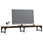vidaXL Soporte pantalla madera ingeniería roble ahumado 105x23x15,5 cm vidaXL Soporte pantalla madera ingeniería roble ahumado 105x23x15,5 cm