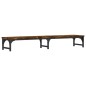 vidaXL Soporte pantalla madera ingeniería roble ahumado 105x23x15,5 cm vidaXL Soporte pantalla madera ingeniería roble ahumado 105x23x15,5 cm
