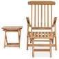 vidaXL Tumbona con reposapiés y mesita madera maciza de teca vidaXL Tumbona con reposapiés y mesita madera maciza de teca