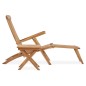 vidaXL Tumbona con reposapiés y mesita madera maciza de teca vidaXL Tumbona con reposapiés y mesita madera maciza de teca