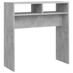 vidaXL Mesa consola madera de ingeniería gris hormigón 78x30x80 cm