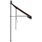 vidaXL Toldo manual retráctil con LED naranja y marrón 400 cm vidaXL Toldo manual retráctil con LED naranja y marrón 400 cm