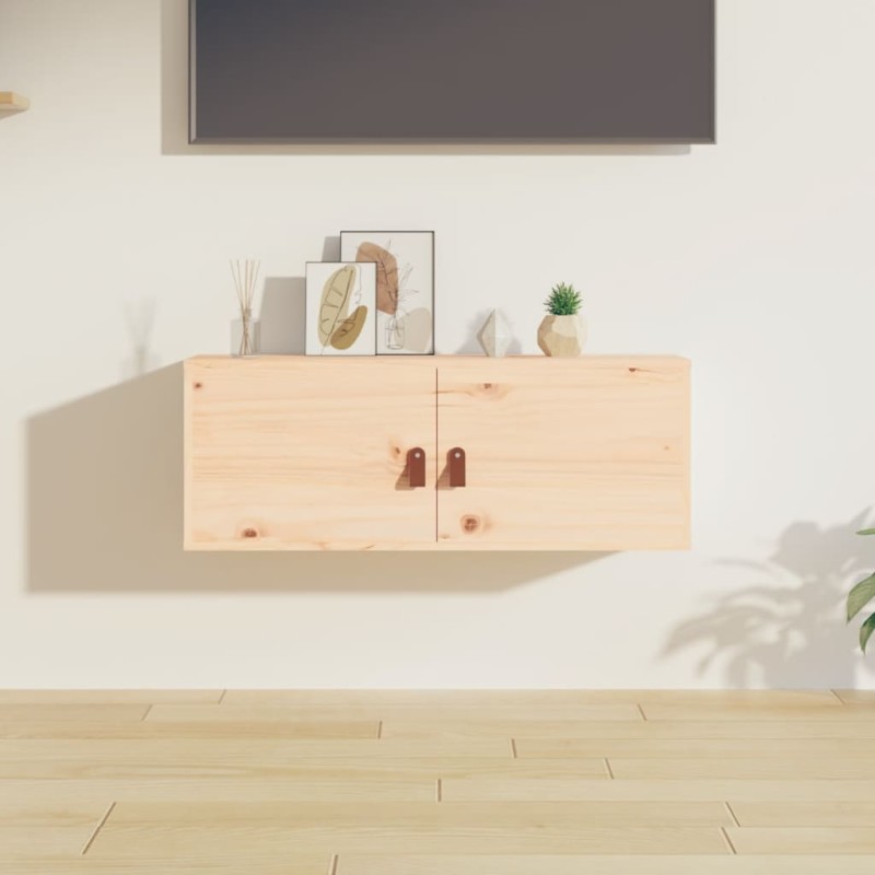 vidaXL Armario de pared de madera maciza de pino 80x30x30 cm vidaXL Armario de pared de madera maciza de pino 80x30x30 cm