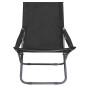 vidaXL Sillas de playa plegables 2 unidades tela negro vidaXL Sillas de playa plegables 2 unidades tela negro