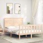 vidaXL Estructura de cama con cabecero madera maciza 140x190 cm vidaXL Estructura de cama con cabecero madera maciza 140x190 cm