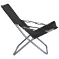 vidaXL Sillas de playa plegables 2 unidades tela negro vidaXL Sillas de playa plegables 2 unidades tela negro