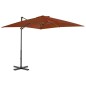 vidaXL Sombrilla voladiza con palo de aluminio terracota 250x250 cm vidaXL Sombrilla voladiza con palo de aluminio terracota 250x250 cm