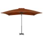 vidaXL Sombrilla voladiza con palo de aluminio terracota 250x250 cm vidaXL Sombrilla voladiza con palo de aluminio terracota 250x250 cm