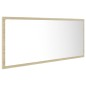vidaXL Espejo de baño LED acrílico color roble Sonoma 100x8,5x37 cm vidaXL Espejo de baño LED acrílico color roble Sonoma 100x8,5x37 cm
