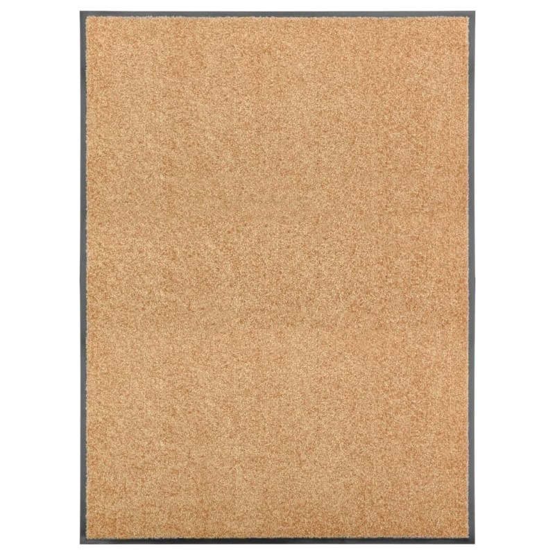 vidaXL Felpudo lavable crema 90x120 cm vidaXL Felpudo lavable crema 90x120 cm