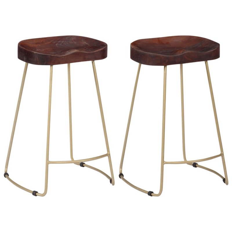 vidaXL Taburetes de cocina gavin 2 unidades madera maciza de mango vidaXL Taburetes de cocina gavin 2 unidades madera maciza de mango