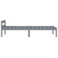 vidaXL Estructura de cama de madera maciza de pino gris 90x200 cm